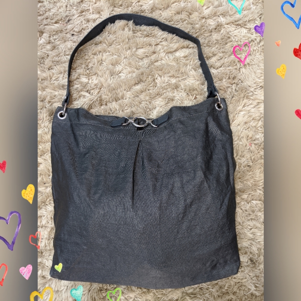 BANANA REPUBLIC CHARCOAL GRAY NYLON TOTE BAG